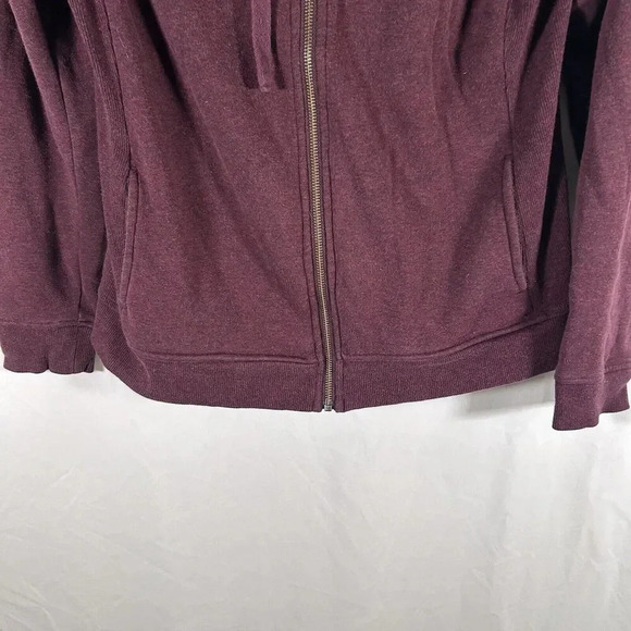 UGG Hoodie Women's Medium Burgundy Full Zip Drawstring Pockets Cotton Blend - Picture 3 of 9